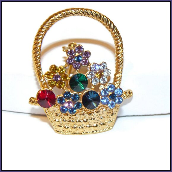 Multi Color Rhinestone Basket - Picture 4 of 4